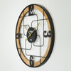 ESTHETI home Roloi Toixou Metalliko/Xulino Mavro/Fusiko/Xruso F60x4.5cm 753-10022
